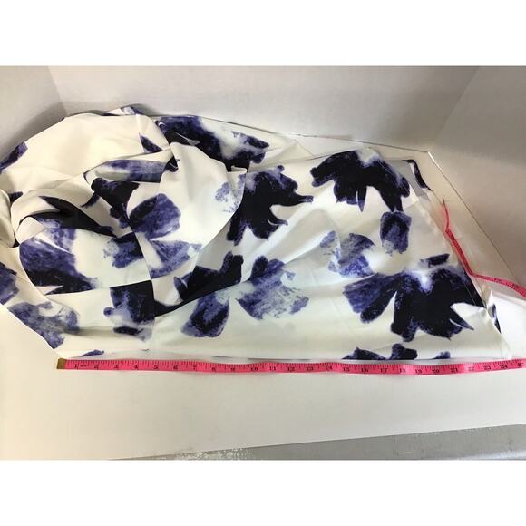 Lulus Ivory Blue Floral Print V Neck Sleeveless Dress Size M - Picture 7 of 10